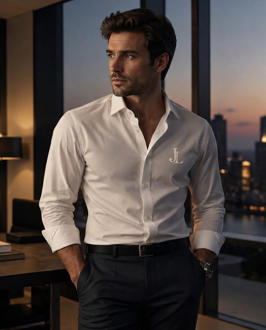 Man in a white smart shirt